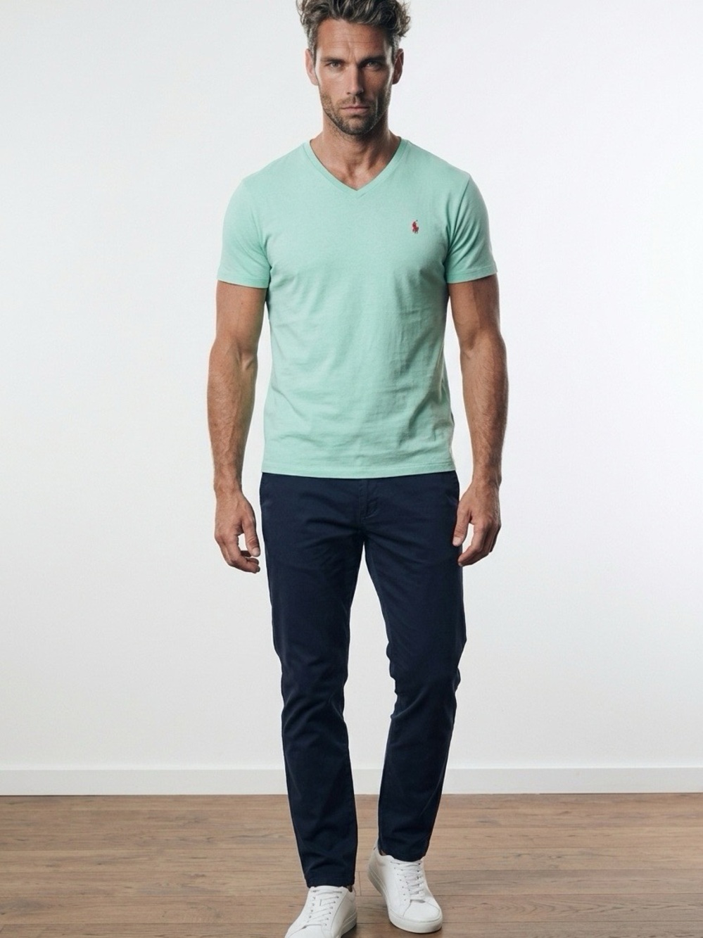 Polo Ralph Lauren Mint V-Neck Tee Size Large